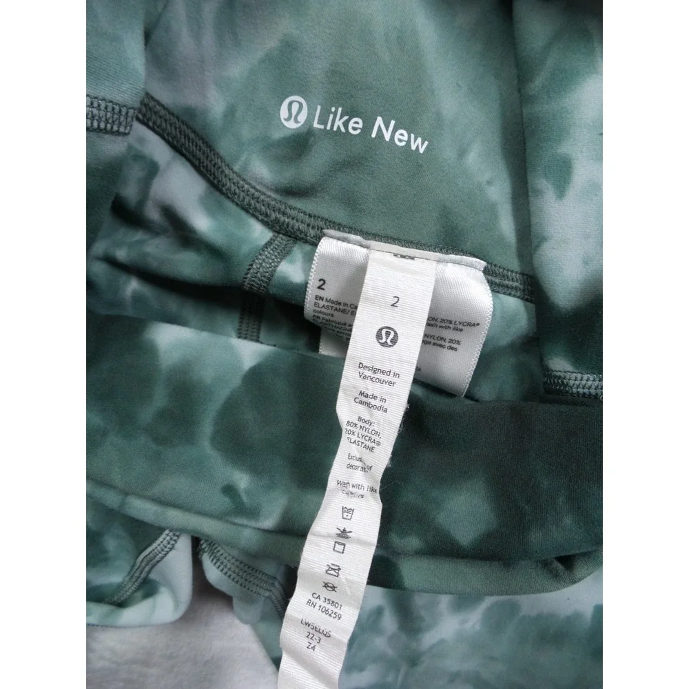 Lululemon Leggings Womens Size 2 Green Align High-Rise Diamond‎ Dye Comfort